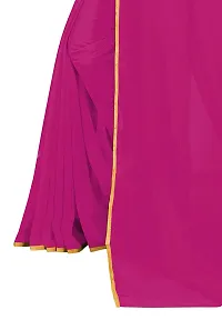 Rhey The Festive Plain Georgette Saree With Unstitched Jaquard Blouse Piece (Purple)-thumb4