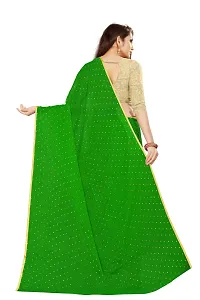 Rhey The Women's beautiful Foil Printed Saree With unstitched blouse piece for women's and girl's (Green)-thumb1