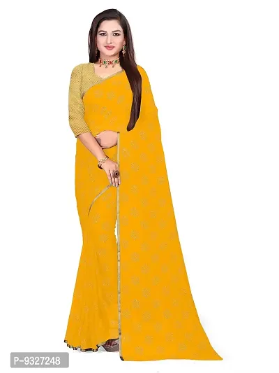 Rhey Designer Women's Chiffon Saree With Unstitched Blouse Piece