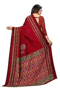 RHEY Women's Pure Silk Banarasi weaving Saree with Silk Blouse Piece (Colour - Maroon) - Zari Work with Tassels-thumb3