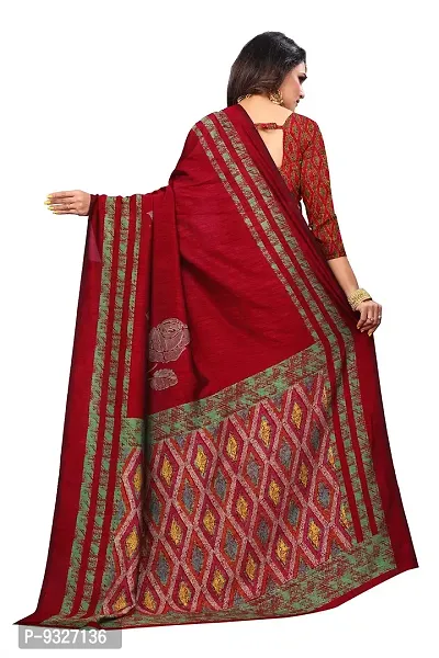 RHEY Women's Pure Silk Banarasi weaving Saree with Silk Blouse Piece (Colour - Maroon) - Zari Work with Tassels-thumb4