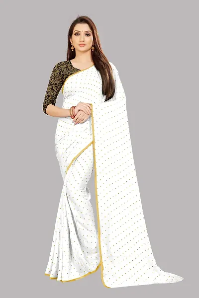 Tokyo Trade Womens Bollywood Chiffon Saree With Unstitched Blouse Piece