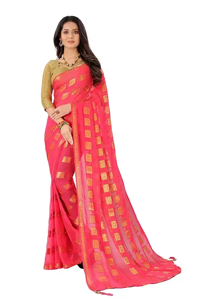 Classic Chiffon Saree with Blouse piece for Women