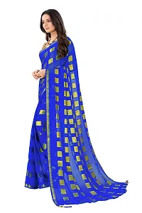Rhey Women's Woven Pure Chiffon Saree With Blouse Piece (TEMP05KK_Blue)-thumb1