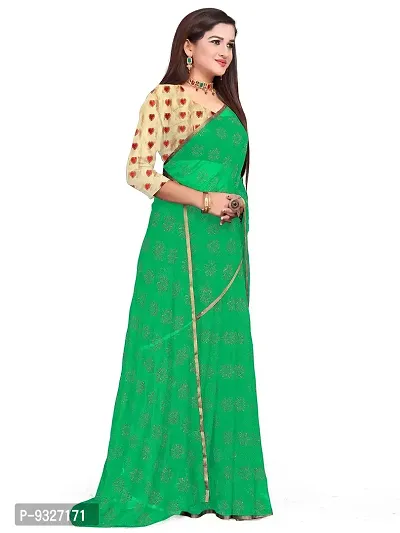 Rhey Beautiful Women's Chiffon Saree With Unstitched Blouse Piece-thumb3