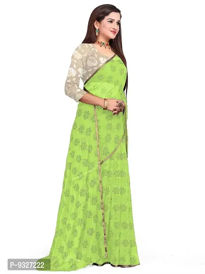 Rhey Classy Women's Chiffon Saree With Unstitched Blouse Piece-thumb2