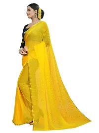 Yellow Bollywood Chiffon Saree with Blouse Piece-thumb3