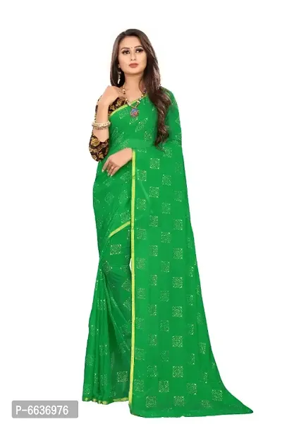 Chiffon Saree With Unstitched Blouse Piece-thumb0