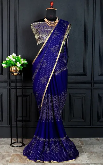 Glamorous Chiffon Saree with Blouse piece 