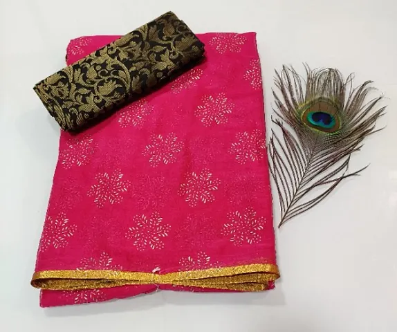 Chiffon Nazmin Sarees with Blouse Piece