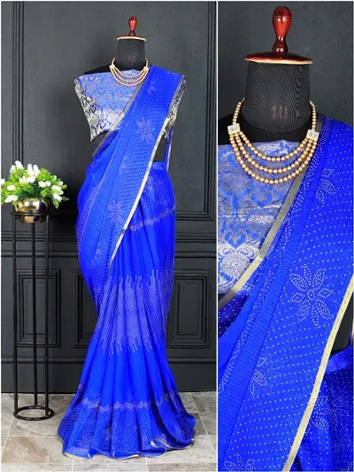 Elegant Chiffon Saree with Blouse piece