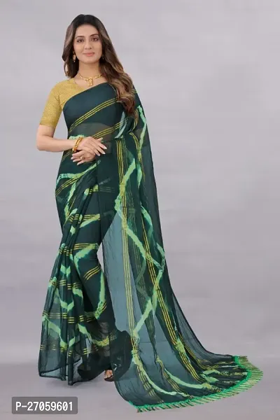 Classic Chiffon Saree with Blouse piece for Women