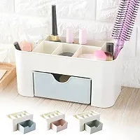 Vitzie Plastic Cosmetic Storage Box Organizers | Makeup Organizers Storage Boxes |Office Storage Boxes with Drawer for Girl (Multicolour)-thumb1