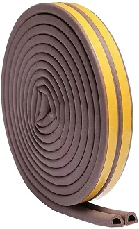 Self-Adhesive EPDM Sealing Strip Tape, Sound Proof/Dust Proof Doors And Windows Foam Seal Strip Rubber Weather-strip Pack Of 1 (Brown Tape)-thumb1