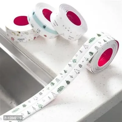 Oil Proof Caulk Tape Strip PVC Self Adhesive Caulking Sealing Tape For Kitchen Sink Platform Toilet Bathroom Shower And Bathtub (Printed Edge)-thumb2