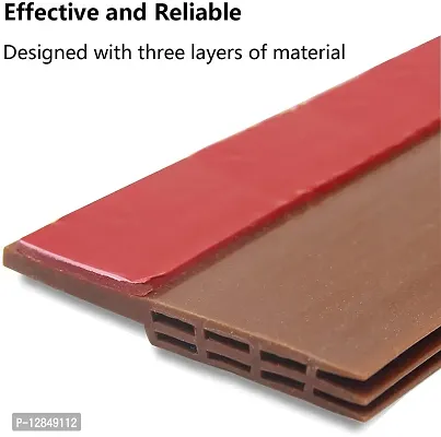 Self-Adhesive Epdm Sealing Strip Tape, Sound Proof/Dust Proof Doors And Windows Foam Seal Strip Rubber Weather-strip Pack Of 1 (Bottom Door Tape (Brown )-thumb3