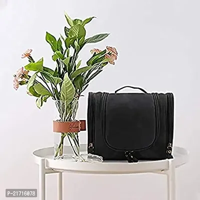 Vitzie Multifunctional Travel Bag Extra Large Makeup Organiser with Hook (Black)-thumb4
