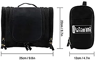 Vitzie Multifunctional Travel Bag Extra Large Makeup Organiser with Hook (Black)-thumb1