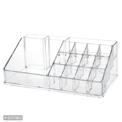 Vitzie 16 Compartment Jewelry  Cosmetic Makeup Organizer Lipstick and Cosmetic Brush Holder, Section/Clear - 16 Section