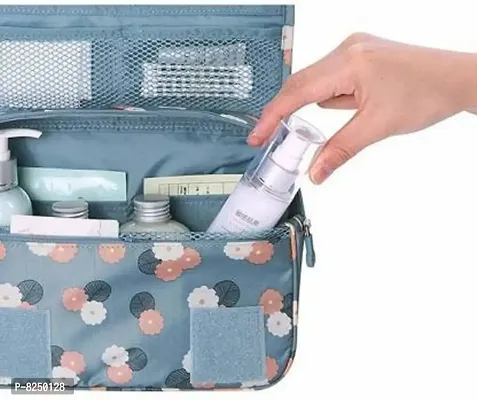 Hanging Travel Toiletry Kit Bag Cosmetic Make up Organizer Multifunction Portable Makeup Pouch for Women and Girls Waterproof Ladies Case Travelling Storage Inner Ware Up Brush Kit Holder-thumb4