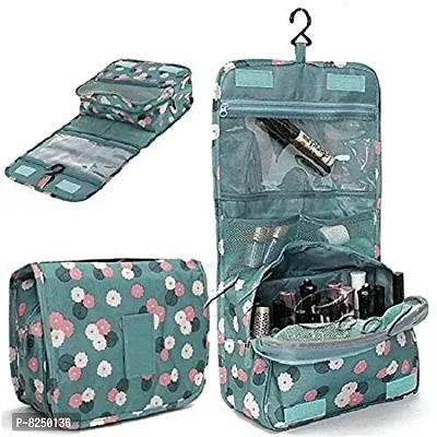 Toiletry Bag, Waterproof Hanging Cosmetic Bag Travel Cosmetic Kit Handle Organizer Bag with Hook for Women Girl ( multi color )-thumb2