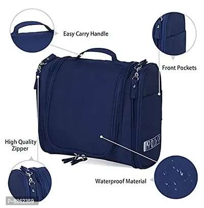 Hanging Kit for Women Portable Cosmetic Bag Makeup Pouch Waterproof Travel Organizer Bag Travel Toiletry Kit  (navyBlue)-thumb3