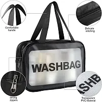 WashBag Cosmetic Bag, Makeup Bag, Portable Makeup Travel Bag for Women  (Black)-thumb1