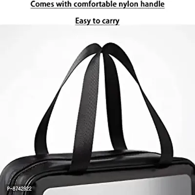 WashBag Cosmetic Bag, Makeup Bag, Portable Makeup Travel Bag for Women  (Black)-thumb3