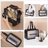 Outdoor Cosmetic Zipper Makeup Wash Bag Organizer Carry Pouch Bag Set Travel Toiletry Kit  Pack of 3-thumb1