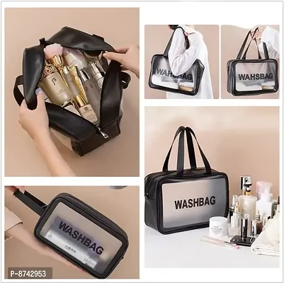 Outdoor Cosmetic Zipper Makeup Wash Bag Organizer Carry Pouch Bag Set Travel Toiletry Kit  Pack of 3-thumb2