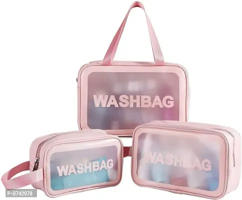 Zipper Cosmetic Travel Toiletry Makeup Wash Bag Organizer Carry Pouch Set Pack od 3
