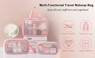 Zipper Cosmetic Travel Toiletry Makeup Wash Bag Organizer Carry Pouch Set Pack od 3-thumb1