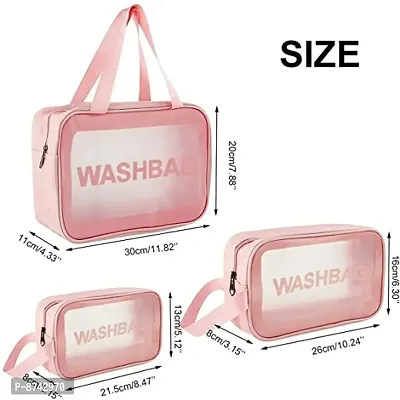 Zipper Cosmetic Travel Toiletry Makeup Wash Bag Organizer Carry Pouch Set Pack od 3-thumb3