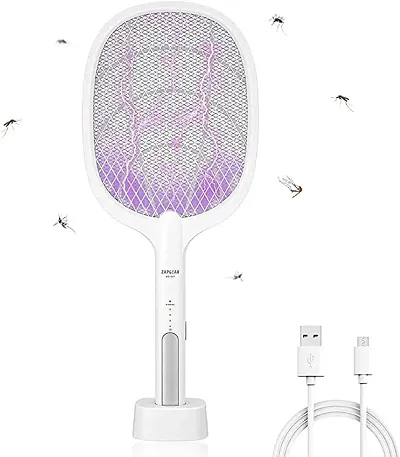 Mosquito Killer Racket Rechargeable Handheld Electric Fly Swatter Electric Insect Killer Indoor  (Bat)
