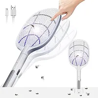 Mosquito Killer Racket Rechargeable Handheld Electric Fly Swatter Electric Insect Killer Indoor  (Bat)-thumb1