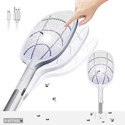 Mosquito Killer Racket Rechargeable Handheld Electric Fly Swatter Electric Insect Killer Indoor  (Bat)-thumb2