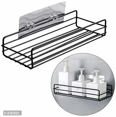 Multipurpose Storage Rack for Kitchen, Bathroom etc. | Self-Adhesive Stainless Steel Waterproof Steel Wall Shelf