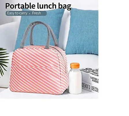 Portable Insulated Lunch /DINNER Bag Travel Tiffin Thermal BAG; HAND BAG POUCH Waterproof Lunch Bag  (Pink, 5 L)