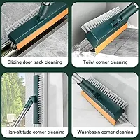 Bathroom Cleaning Brush with Wiper Upgraded 3 in 1 Tiles Cleaning Brush Bathroom Brush with Long Handle 180deg; Rotate Bathroom Floor Cleaning Brush Bathroom Cleaning Accessories (Multicolor)-thumb2
