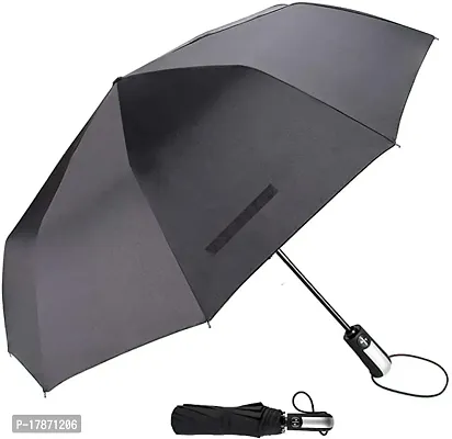 Umbrella for Men and Womenndash; 3 Fold with Auto Open and Close 43 Inch Large Umbrella  (Black)