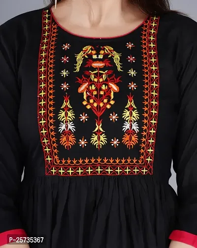 Treanding Embroided Kurti for Women and Girls-thumb2