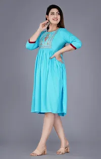 Treanding Embroided Kurti for Women and Girls-thumb1