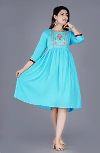 Treanding Embroided Kurti for Women and Girls-thumb2