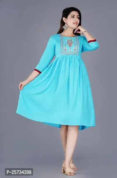 Treanding Embroided Kurti for Women and Girls-thumb3