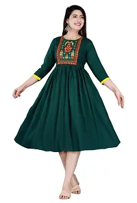 Treanding Embroided Kurti for Women and Girls-thumb2