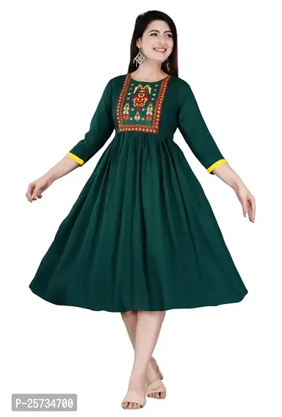 Treanding Embroided Kurti for Women and Girls-thumb3