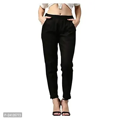 Buy AOWEER Womens High Waisted Cargo Pants Pockets Casual Loose Combat  Twill Trousers Girls # Black M at Amazon.in