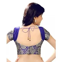 Reliable Purple Silk Phantom Self Design Blouses For Women-thumb1