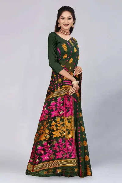 Trending Cotton Silk Saree without Blouse piece 