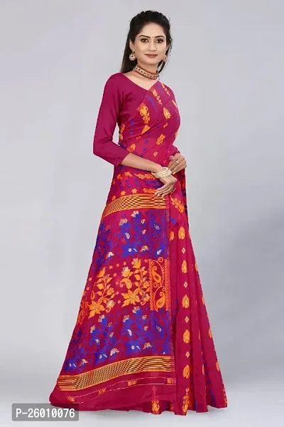 Beautiful Cotton Silk Woven Design Saree Without Blouse Piece-thumb0
